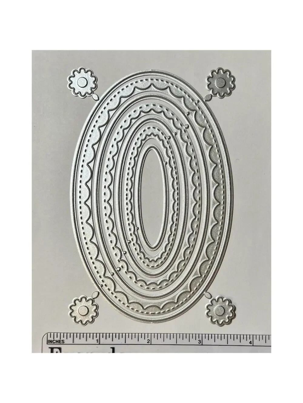 Intricate Oval Layering Metal Cutting Die Set 11 Pieces Card Making Craft